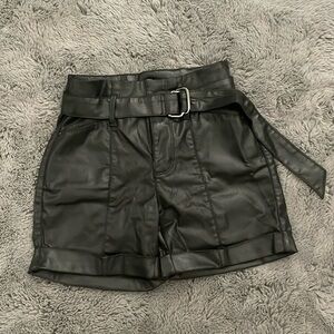 WHBM Coated Denim High Rise Shorts